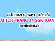 Bài 1.16 SGK Toán 6 tập 1 Kết nối tri thức